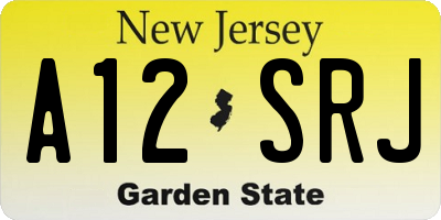 NJ license plate A12SRJ