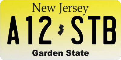 NJ license plate A12STB