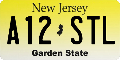 NJ license plate A12STL
