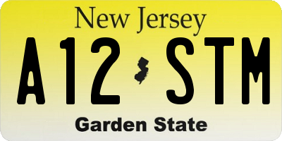 NJ license plate A12STM