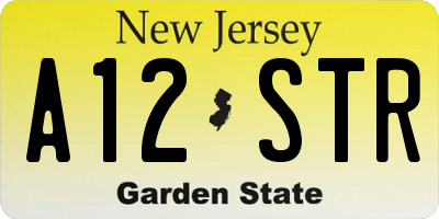 NJ license plate A12STR