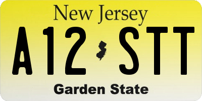 NJ license plate A12STT