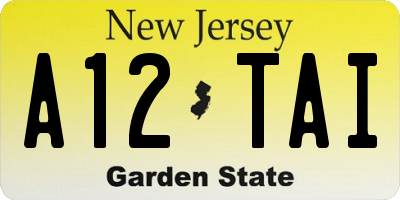 NJ license plate A12TAI
