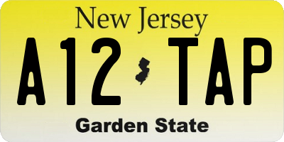 NJ license plate A12TAP