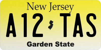 NJ license plate A12TAS