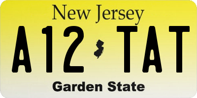 NJ license plate A12TAT