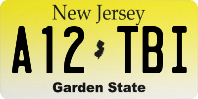 NJ license plate A12TBI