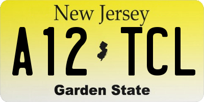 NJ license plate A12TCL