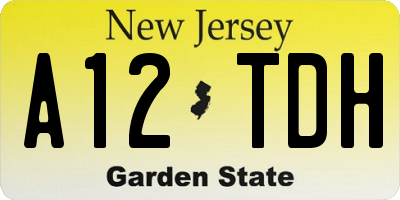NJ license plate A12TDH