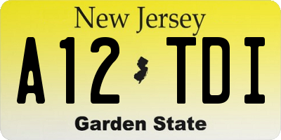 NJ license plate A12TDI