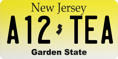 NJ license plate A12TEA