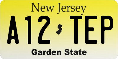 NJ license plate A12TEP
