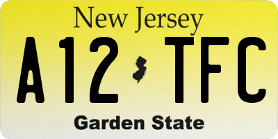NJ license plate A12TFC