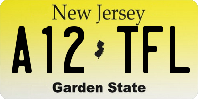 NJ license plate A12TFL