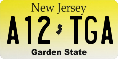 NJ license plate A12TGA