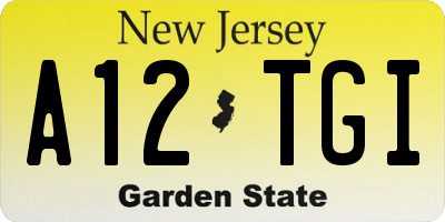 NJ license plate A12TGI