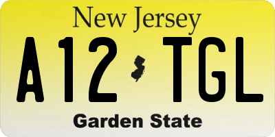 NJ license plate A12TGL