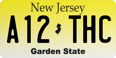 NJ license plate A12THC