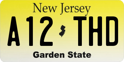 NJ license plate A12THD