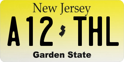 NJ license plate A12THL