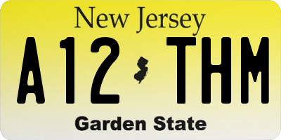 NJ license plate A12THM