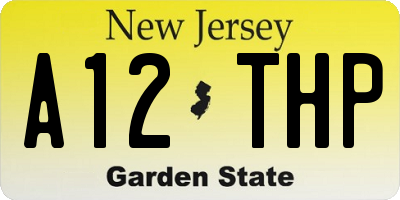 NJ license plate A12THP