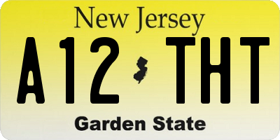 NJ license plate A12THT