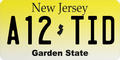 NJ license plate A12TID