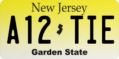 NJ license plate A12TIE