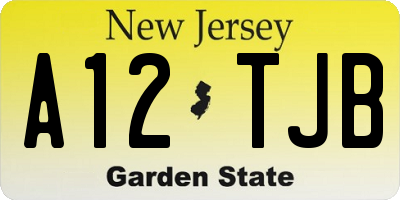 NJ license plate A12TJB