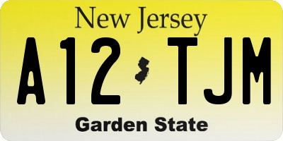 NJ license plate A12TJM
