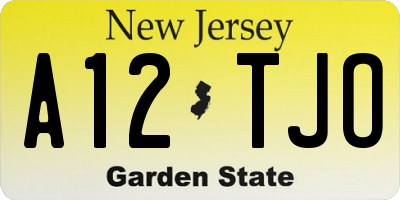 NJ license plate A12TJO