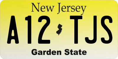NJ license plate A12TJS