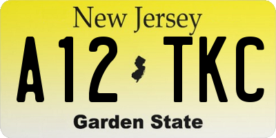 NJ license plate A12TKC