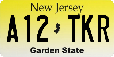 NJ license plate A12TKR