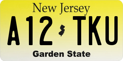NJ license plate A12TKU
