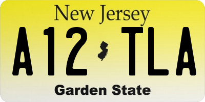 NJ license plate A12TLA