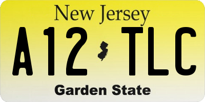 NJ license plate A12TLC