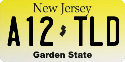 NJ license plate A12TLD