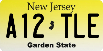 NJ license plate A12TLE