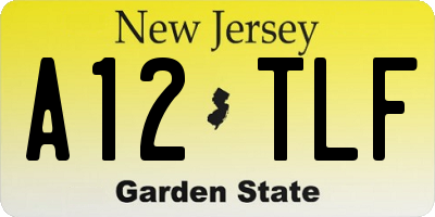 NJ license plate A12TLF