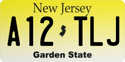 NJ license plate A12TLJ