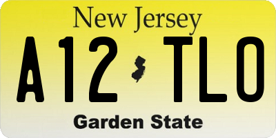 NJ license plate A12TLO