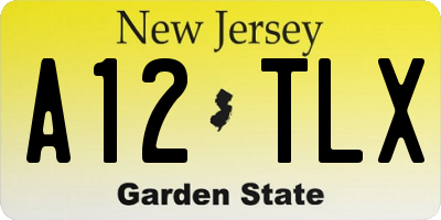 NJ license plate A12TLX