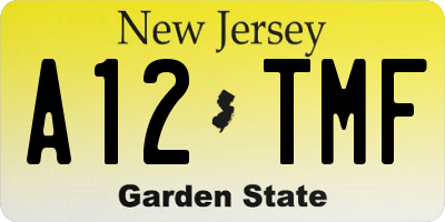 NJ license plate A12TMF