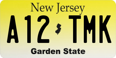 NJ license plate A12TMK