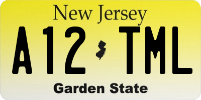 NJ license plate A12TML