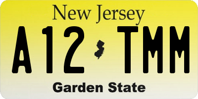 NJ license plate A12TMM