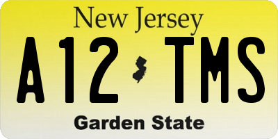NJ license plate A12TMS
