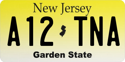 NJ license plate A12TNA